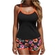 thumbnail image 2 of Traje de baño tankini para mujer, de rayas, grande, color liso, con almohadilla para el pecho, sin cuello de acero, abrigo, pantalón, traje de baño dividido, traje de baño de dos piezas para mujer, tr, 2 of 5