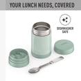 thumbnail image 5 of Thermos Vaccum Insulated Stainless Steel Food Jar with Spoon, 16oz, Sage Green, Ideal Use for Workday Meals and Travel, Made for Portable Food Storage, Dishwasher Safe, For Hot and Cold Food, 5 of 14