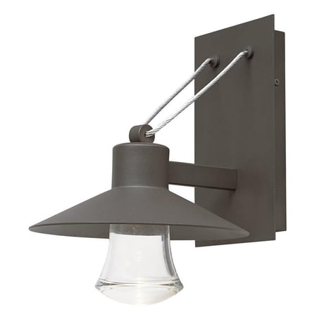 13.5 in. Civic LED 1 Light Medium Outdoor Wall Lantern - Architectural Bronze