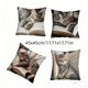 thumbnail image 3 of CaiYueKe Cute Sleeping Cat and Books Pillowcase Set of 4 Short Pile Linen Sofa Cushion Covers Decorative Throw Pillow Covers for Living Room Bedroom Home Decor Soft Comfortable Washable, 3 of 8