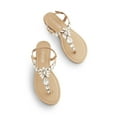 thumbnail image 4 of DREAM PAIRS Flat Sandals for Women Dressy Rhinestone T-Strap Thong Flat Sandals  for Summers Dress Beach, 4 of 5