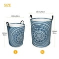 thumbnail image 2 of LNWH Laundry Basket, Mandala Watercolor Blue Pattern Foldable Laundry Hamper with Handles Waterproof, Small Size, 2 of 8