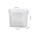 thumbnail image 3 of Vacemry Reusable Silicone Food Storage Bags, Stand-Up Food Bags with Measurement Mark, Microwave Freezer Safe Bags, Leakproof Kitchen Storage for Lunch Snacks Meal Prep, Freezer Fridge Pantry, 3 of 6