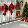 thumbnail image 4 of kladzum Christmas Shower Curtain 71x71 Inches, Waterproof Thickened Shower Curtain Liner with Metal Holes & 12 Hanging Rings Standard Large Size Christmas Shower Curtain Set Bathroom, 4 of 7