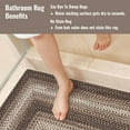 thumbnail image 4 of Homespice Wildwood Braided Rug 27x45in Rect. Brown-Grey-Ivory Colors. Washable Indoor-Outdoor. Uses- Entryway, Kitchen, Bathroom, Anti-Fatigue, Sink Spill Absorbing, Ergonomic Comfort Standing Mat, 4 of 7