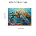 thumbnail image 2 of ZFLMY Turtle Wall Art Beach Bathroom Decoration Blue Sea Animal Canvas Print Coast Painting Sea Turtle Picture Sea Life Nautical Art Bedroom Living Room Home Decoration 20x16in, 2 of 6