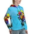 thumbnail image 6 of Sikiie Elephant Trunk Couple Flowers Women's Casual Hoodies Long Sleeve Lightweight Pullover Tops Loose Sweatshirt-X-Large, 6 of 7