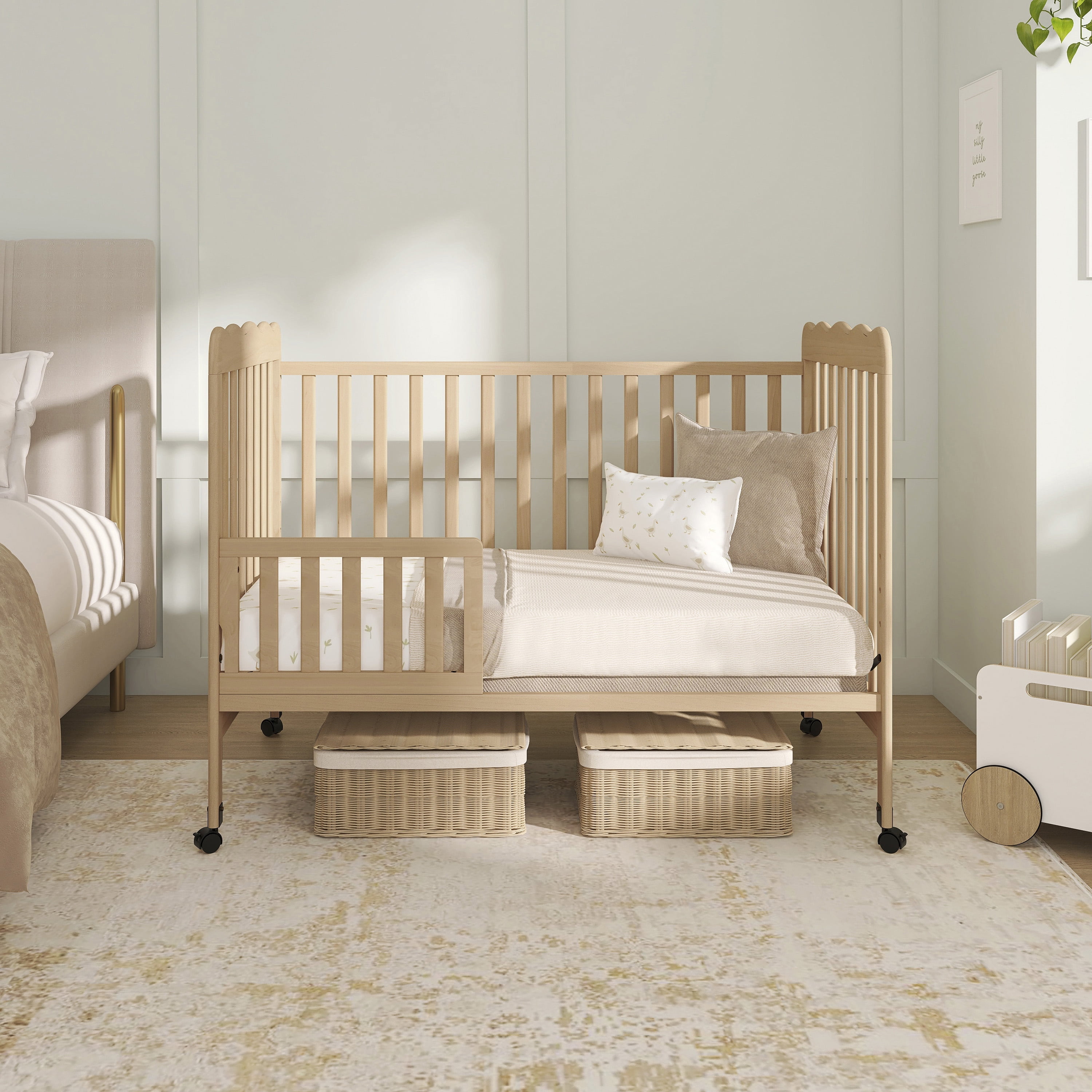Dream On Me Carson Classic 3-in-1 Convertible Crib in Beechwood Natural, Greenguard Gold Certified