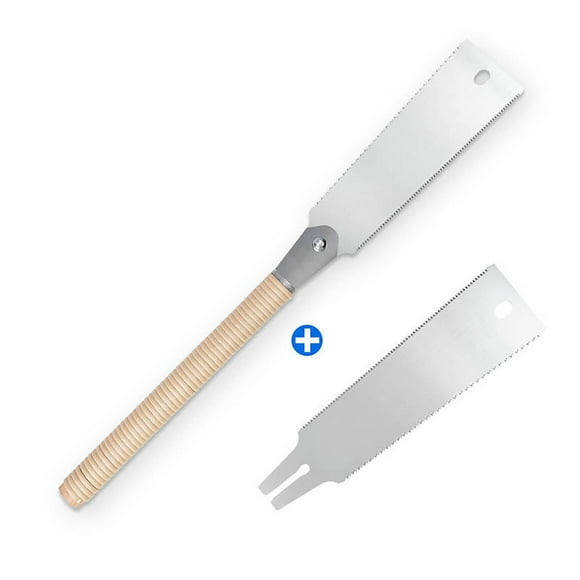 WIZUTIZ Japanese Pull Saw Hand Saw With Double Edges Of Replaceable Blade Cut Saw And Light Woodworking Tools Gifts For Men And Women Household Items for New Apartment The Best of Both Worlds