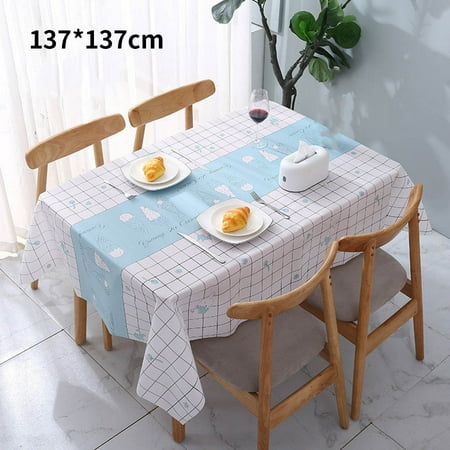

Hi.FANCY Waterproof PVC Coffee Tablecloth Spillproof Table Protector Mat Dining Room Table Cover