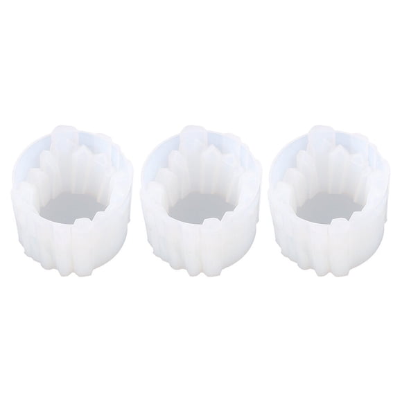 Miangastore 3Pcs Candle Holder Resin Molds Crystal Shape Epoxy Casting Molds for DIY