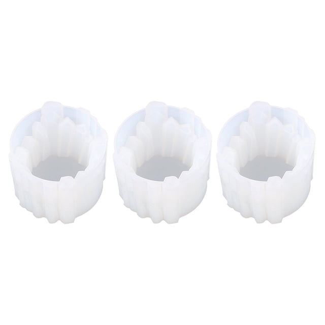 Miangastore 3Pcs Candle Holder Resin Molds Crystal Shape Epoxy Casting Molds for DIY