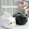 thumbnail image 4 of Cartoon Cat Tissue Box, Versatile Paper Napkin Storage Box with Hidden Toothpick Bottle for, 4 of 8
