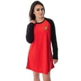 thumbnail image 6 of Star Trek Original Series Nightgown Junior Womens' Fleece Raglan Sleep Starfleet Costume Dress  - Kirk Spock Uhura, 6 of 6
