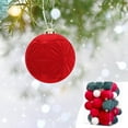 thumbnail image 4 of Ornaments for Christmas Trees - Holiday Set of Christmas Ornaments Velvet 35 Items Flocadas Shatterproof Assorted Hanging Christmas Tree Decoration for Parties At Home Parties Christmas Decorations, 4 of 6