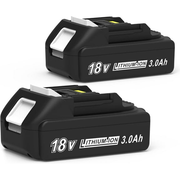 2PACK 3000mAh BL1830B 18 Volt Battery Replacement for Makita 18V BL1815 BL1820 BL1820B BL1835 BL1840 BL1850 BL1860