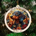 thumbnail image 3 of Daschund Stained Glass Suncatcher Ornament – Holiday Ornament with Text for Loved Ones, Family & Friends, Christmas 2025 Decoration, 3 of 6