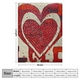 thumbnail image 4 of Orinice Heart Folk Art Warm Lightweight Blanket Soft Fleece Blankets Throw Blanket for Living Rooms Sofa Decor Cow Gifts All Seasons Long-Lasting 60x80in, 4 of 6