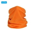 thumbnail image 3 of Unique Bargains Winter Neck Warmer, 4 Pack Drawstring Warm Face Scarf Windproof Neck Gaiter, Orange, 3 of 7