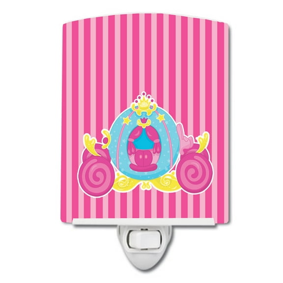 Caroline's Treasures BB8758CNL Princess Carriage Ceramic Night Light, 6x4x3", multicolor