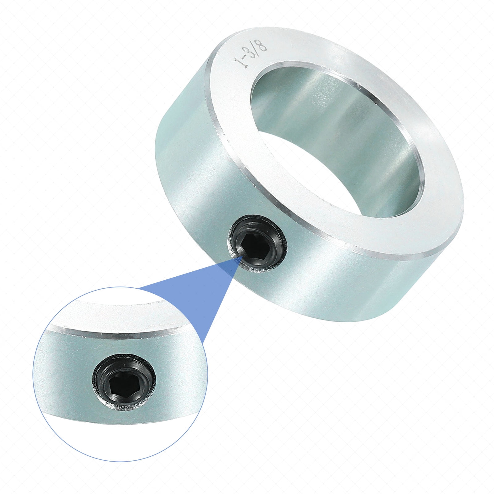 8pcs Set Screw Collars 1-3/8" Bore Carbon Steel Shaft Collars, 2-1/8" OD, 3/4" Width Lock Axle Collar Clamp