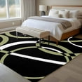 thumbnail image 4 of 5'x8' Area Rugs, Black Geometric Indoor Outdoor Area Rug for Living Room Bedroom, Modern Sage Green White Striped Art Washable Bathroom Rugs Kitchen Floor Carpet Mats Home Decor Aesthetic, 4 of 8