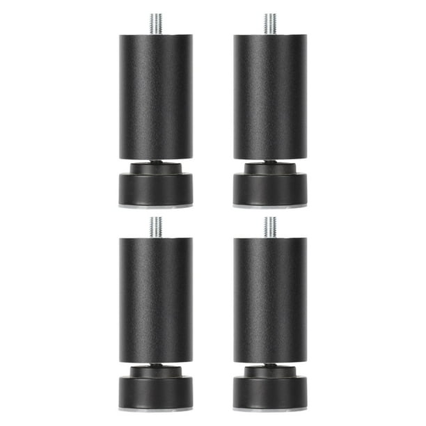 4 patas de mesa M10 para muebles, patas de sofá de aleación, rosca M10 para marco de cama. Negro 20cm