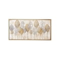 thumbnail image 6 of Cosmoliving by Cosmpolitan Contemporary Gold/Silver Leaves Canvas Framed Wall Art, 55"W x 27"H, 6 of 13