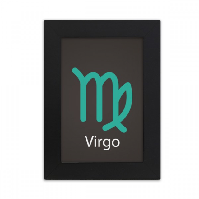 Virgo Constellation patron septiembre Agosto Marco de Fotos de escritorio imagen Arte Negro Pintura 5x7 pulgadas