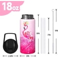 thumbnail image 2 of Flamingo Gifts 18oz Water Bottles for Women Girls, Pastel Aesthetic Stainless Steel Leak Proof Sport & Gym Water Bottle with Flip Straw & Spout Lid (1 PC), 2 of 6