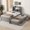 Gray+Plywood+Twin, variant on HMYG Twin Size Wooden LED Platform Bed with Trundle,with Storage Headboard,with Drawers,Gray