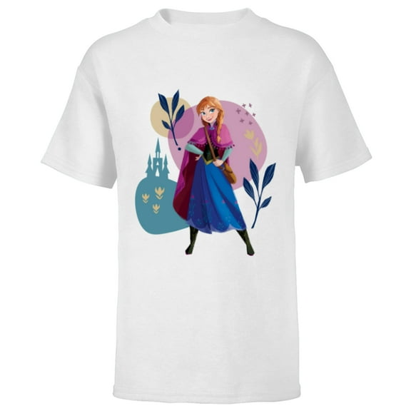 Disney Frozen Princess Anna of Arendelle - Short Sleeve T-Shirt for Kids - Customized-White
