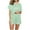 Mint Green, variant on Efsteb Womens Summer Pajamas Sets Casual Sleepwear Loose Pajama Sets Solid Color Button Lapel Short Sleeve Tops Shorts Two Piece Set Summer Home Wear Sets (White,XL)