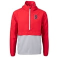 thumbnail image 2 of Men's Cutter & Buck Red/Gray Boston Red Sox Charter Eco Recycled Half-Zip Anorak Jacket, 2 of 3