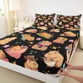 thumbnail image 4 of Erosebridal Cartoon Capybara Full Size Sheets 4-Piece For Kids,Kawaii Animal With Funny Food Bed Sheets For Boys Girls,Super Cozy Room Decor, 4 of 5