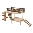 thumbnail image 3 of Hamster Natural Wood Playground Set Hamster Living Climbing System for Small Pets, 3 of 9