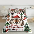thumbnail image 2 of jejeloiu Merry Xmas Bedding Comforter Set,Safari Wolves Twin Comforter Sets,Chic Christmas Tree Bedding Set For Boys Teens,Breathable Home Decor Reversible,2pcs, 2 of 8