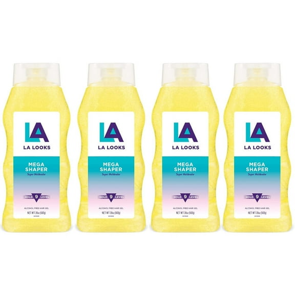 L.A. LOOKS Styling Gel Mega Mega Hold 20 oz (Pack of 4)