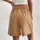 thumbnail image 5 of WILLBEST Pantalones Casuales para Mujer, Pantalones Cortos Holgados de Cintura Alta y Pierna Ancha de Color Caqui de Verano para Uso Diario Cómodo. Chica, 5 of 8