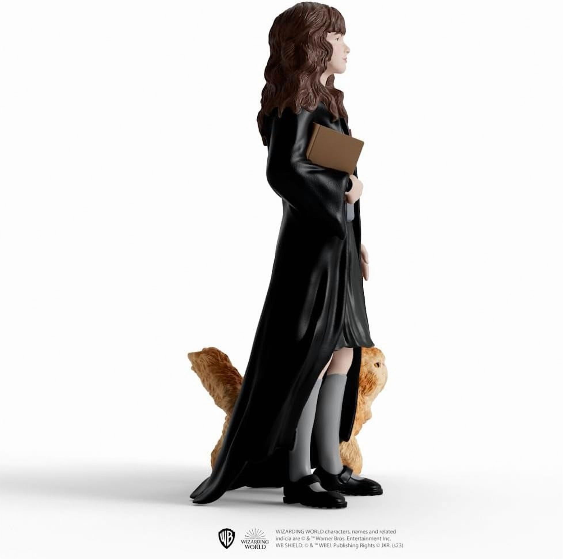 Schleich Harry Potter - 2PC Hermonie and Crookshanks Cat Figurine Toy Set- Wizarding World Collectible Figures for Kids and Adults Ages 6+ | 42635