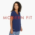 thumbnail image 3 of Grey's Anatomy Signature 2121 2 Pocket Notch Neck Top-Indigo-L, 3 of 7