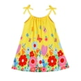 thumbnail image 3 of MEZZALL Toddler Girls Sleeveless Bowknot Floral Spaghetti Straps Dress Dance Party Dresses O-Neck Lovely Sundress, 3 of 9