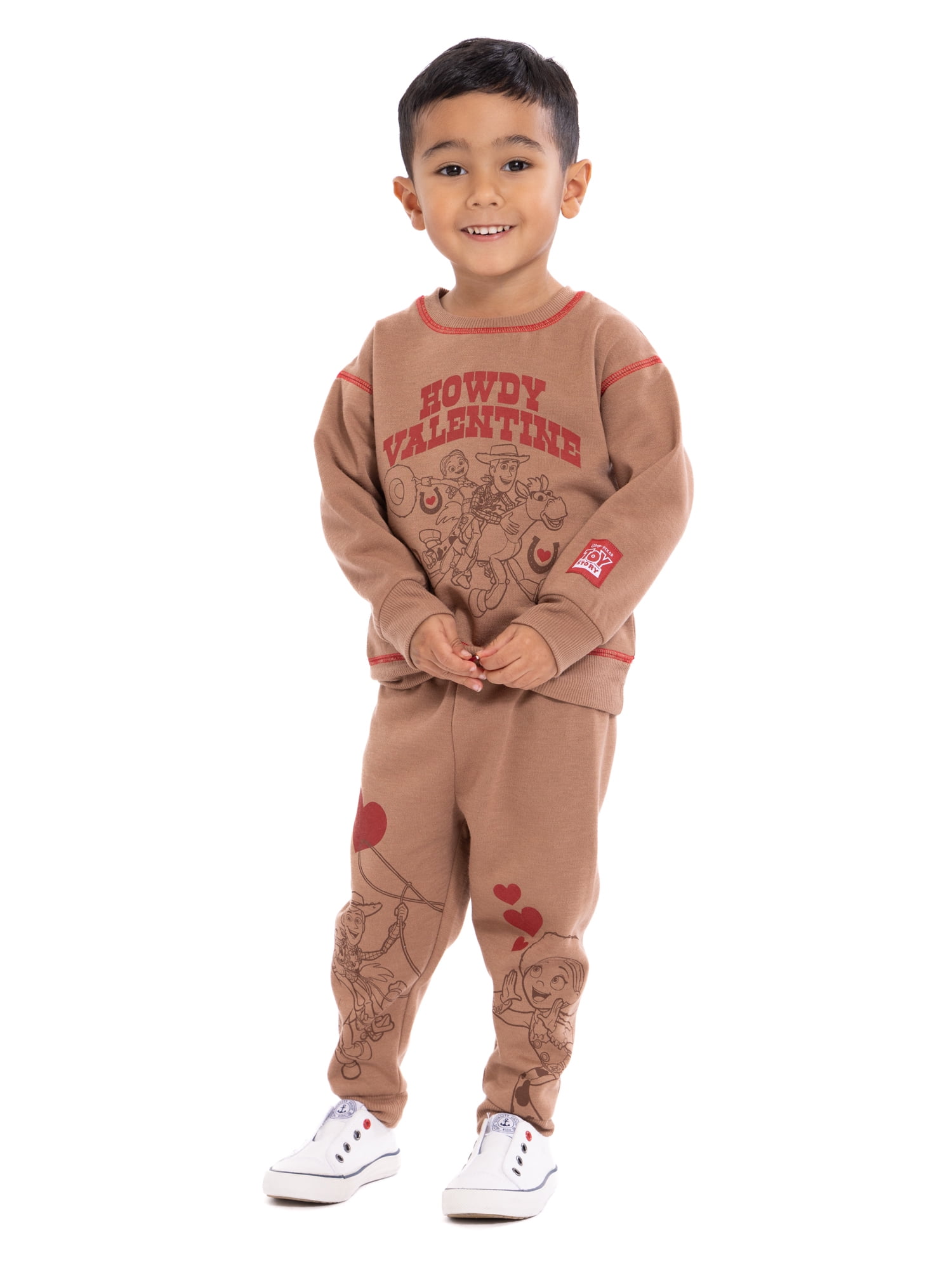 Toy Story Toddler Boys or Girls Valentine's Day Graphic Sweatshirt and Jogger Pants Set, 2-Piece, Sizes 12M-5T