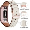 thumbnail image 2 of WFEAGL Charge 4 & Charge 3 & Charge 3 SE Band for Leather Band Ivory/Rose Gold, 2 of 8