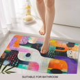 thumbnail image 6 of Colorful Geometric Doormat Outdoor Entrance 24"x36", Contemporary Abstract Artwork Absorb Moisture Dirt Door Mats, Non-Slip Rubber Backing Floor Mats Indoor, Low-Profile Front Door Rugs, 6 of 9