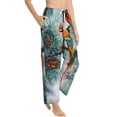 thumbnail image 6 of Salouo Exotic Birds Forest Print Women's Pajama Pants Casual Loose Sweatpants PJs Flowy Pants Drawstring Palazzo for Women Wide Leg Pants Lounge Pajama -X-Large, 6 of 8