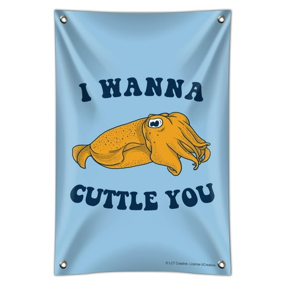 I Wanna Cuttle You Want to Cuddle Fish Funny Humor Home Business Office Sign