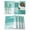 Teal Green, variant on Blue Geometric Placemats Set of 4, Watercolor Ombre Modern Abstract Art Placemats for Dining Table, Place Mats for Kitchen Tabletop, Waterproof Wipeable Dining Table Mats Set