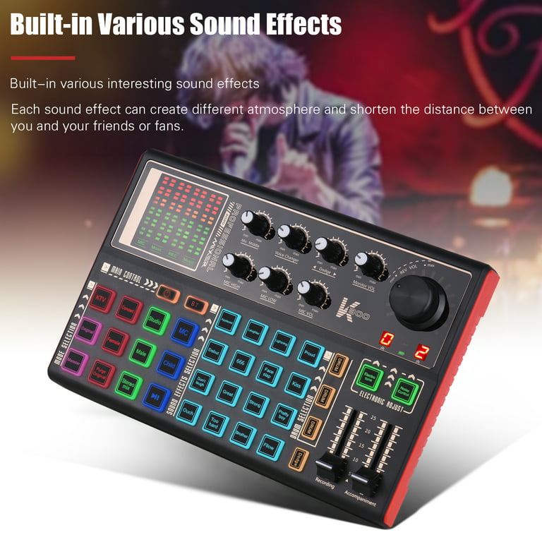 V300 Pro Soundkarte 10 Soundeffekte Bluetooth Rauschunterdrückung Audio  Mixer Headset Mic Voice Contr