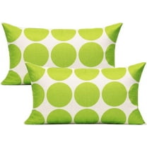 Green Lumbar Rectangle Throw Pillow Covers Cases 12 x 20 Set of 2 Decorative Oblong Cushion Home Decor Outdoor Accent Square for Patio Couch Sofa,Lime Green Olive Geometric